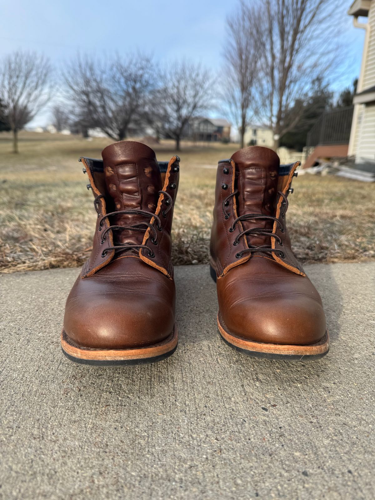 Photo by nasnurse on January 4, 2025 of the Red Wing Beckman in S.B. Foot Cigar Excalibur.
