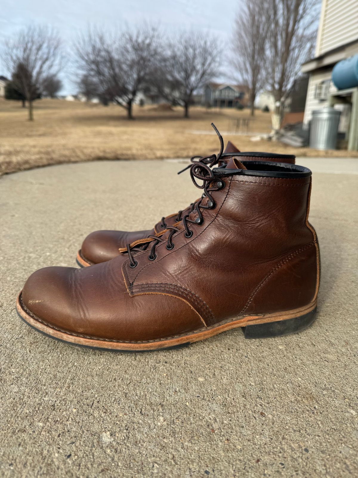 Photo by nasnurse on February 5, 2025 of the Red Wing Beckman in S.B. Foot Cigar Excalibur.