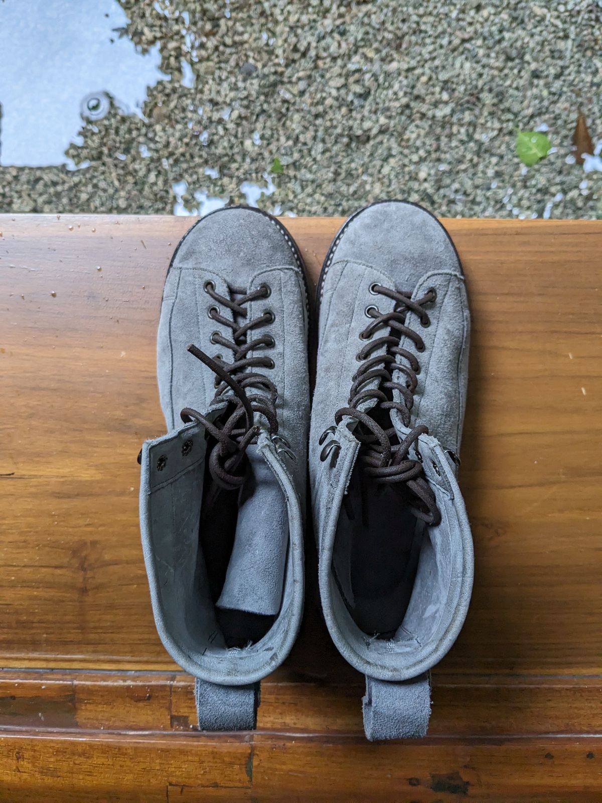Photo by thereluctantshoemaker on December 4, 2023 of the Bridlen Monkey Boot in C.F. Stead Baltic Kudu Reverse.