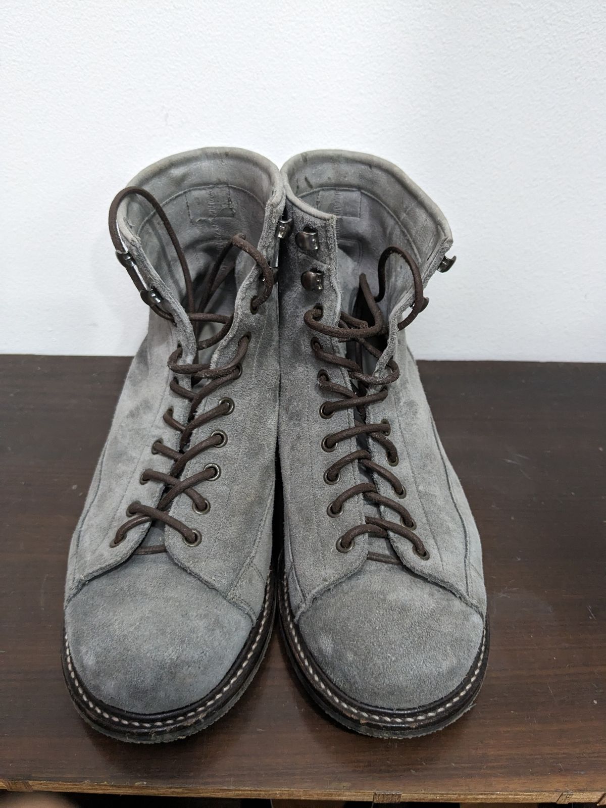 Photo by thereluctantshoemaker on January 1, 2024 of the Bridlen Monkey Boot in C.F. Stead Baltic Kudu Reverse.