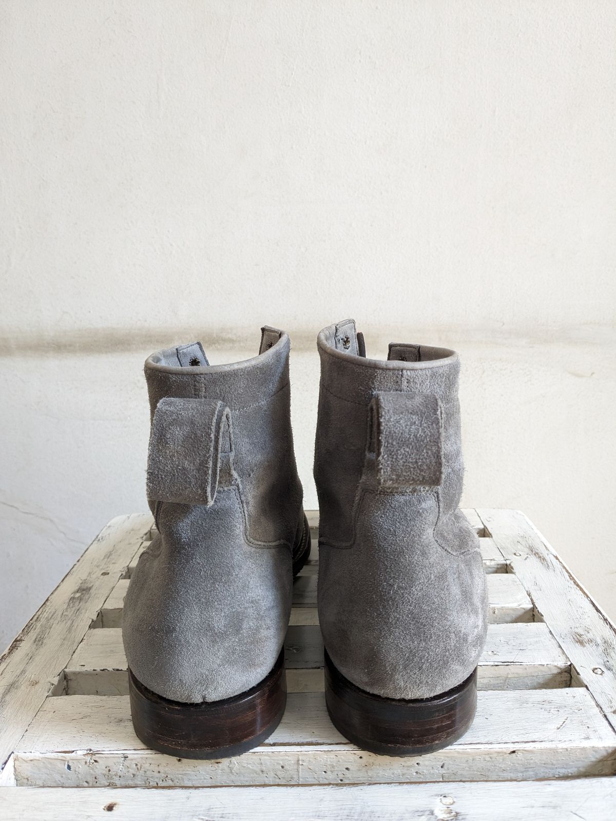 Photo by thereluctantshoemaker on March 1, 2024 of the Bridlen Monkey Boot in C.F. Stead Baltic Kudu Reverse.