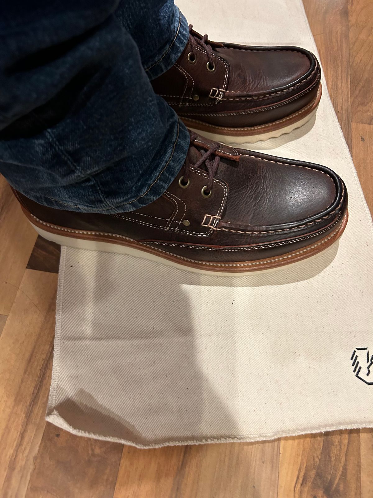 Photo by ccrousewv on October 9, 2023 of the Grant Stone Field Boot in C.F. Stead Dark Burgundy Classic Kudu.
