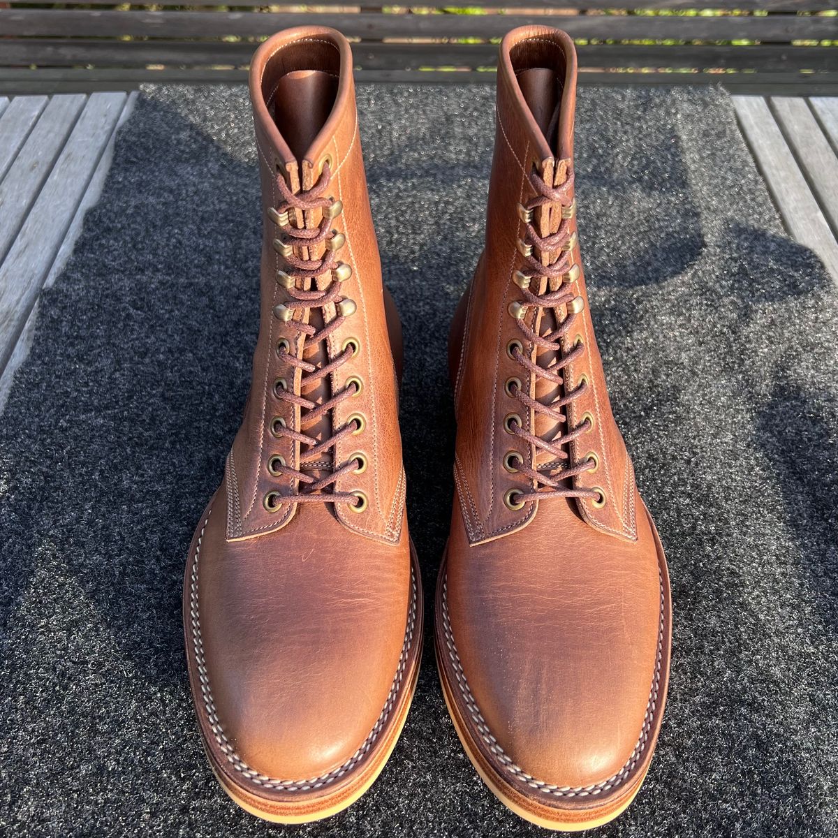 Photo by motrix on November 8, 2022 of the Onderhoud SVC02 Packer Boot in Horween Natural Chromexcel.