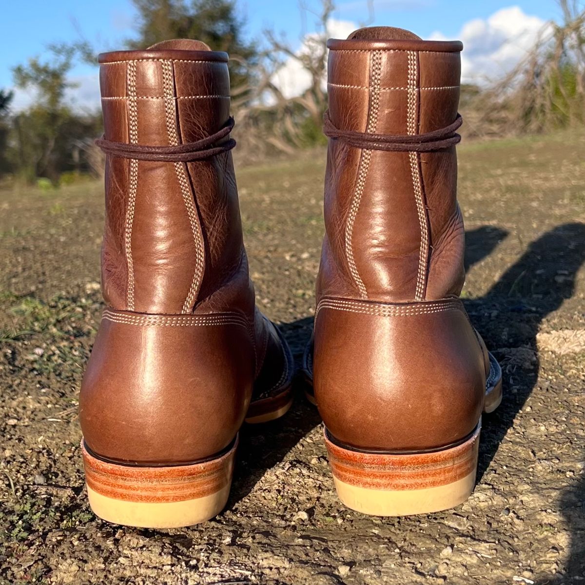 Photo by motrix on December 5, 2022 of the Onderhoud SVC02 Packer Boot in Horween Natural Chromexcel.