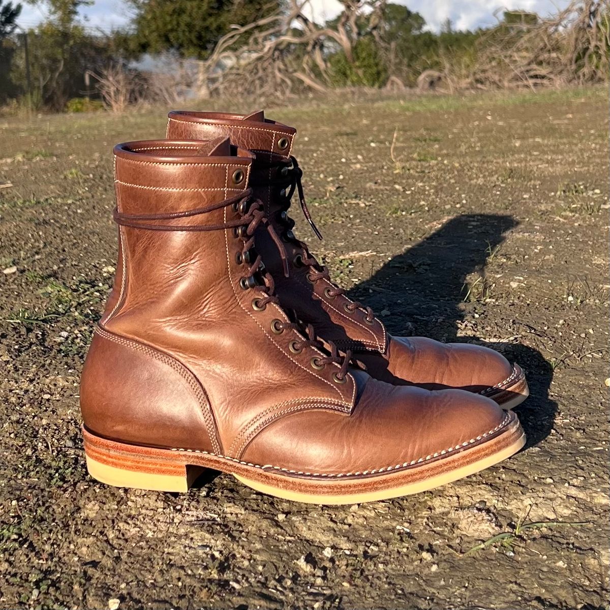Photo by motrix on December 5, 2022 of the Onderhoud SVC02 Packer Boot in Horween Natural Chromexcel.
