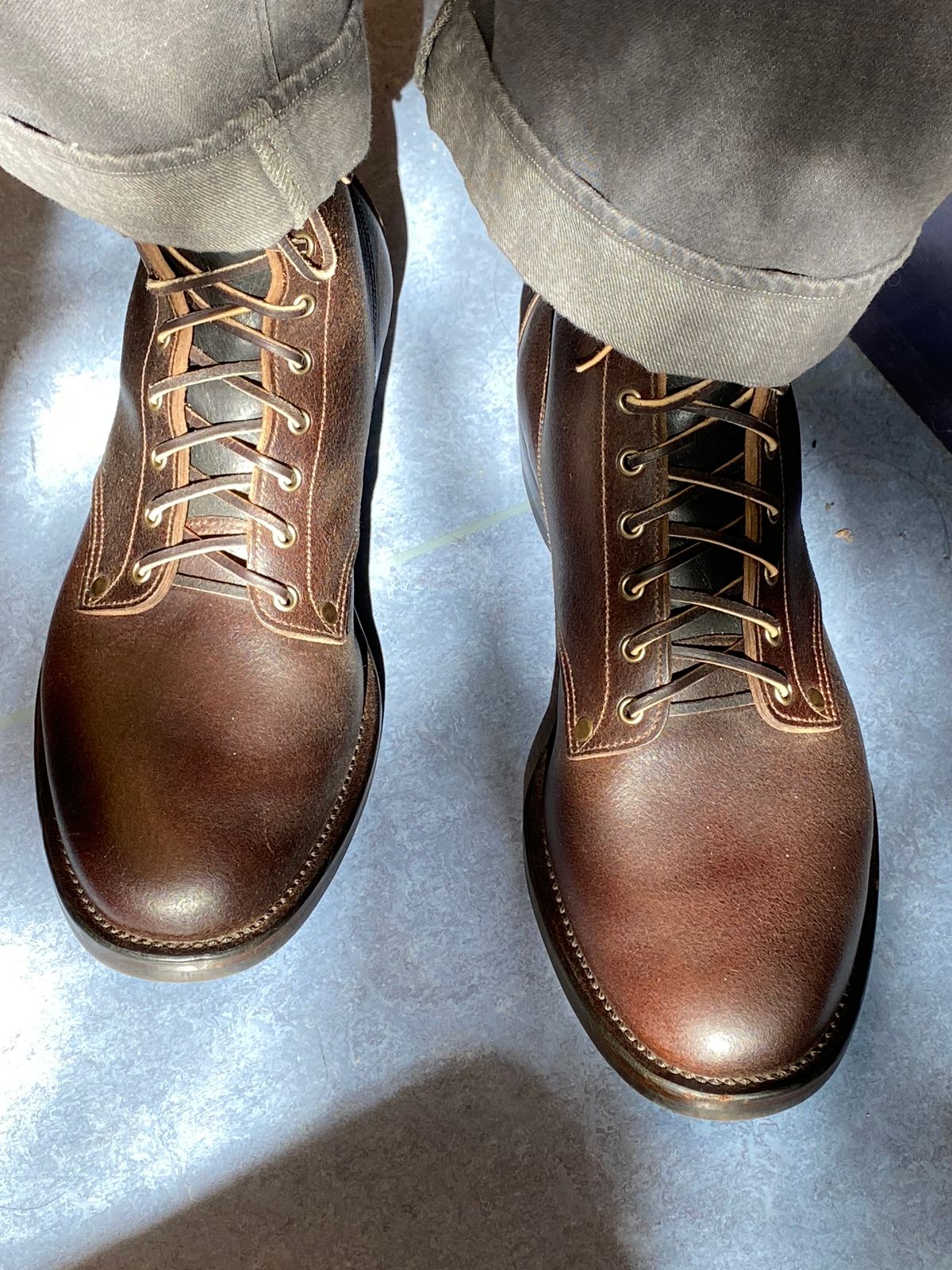 Photo by Behethan on October 14, 2024 of the NF Bootmaker Belmont Boot in Horween Brown Courtland Chromexcel.