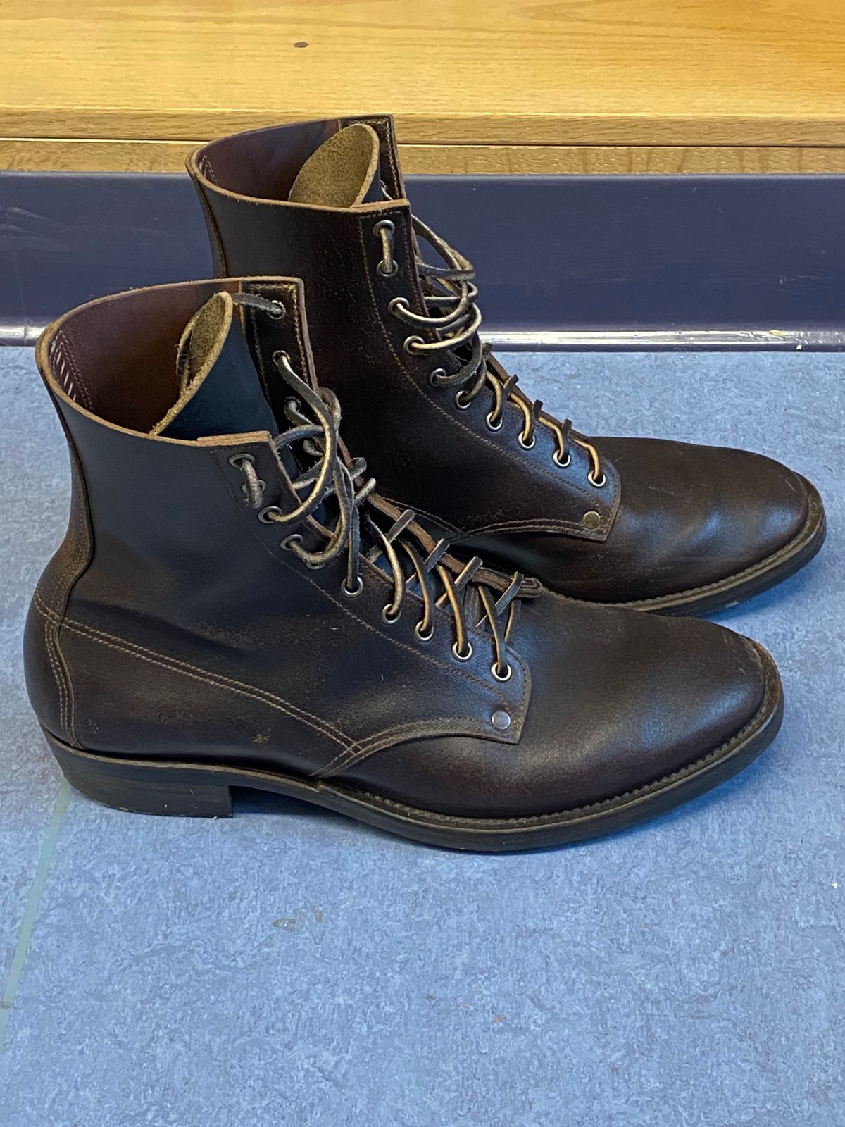 Photo by Behethan on December 2, 2024 of the NF Bootmaker Belmont Boot in Horween Brown Courtland Chromexcel.