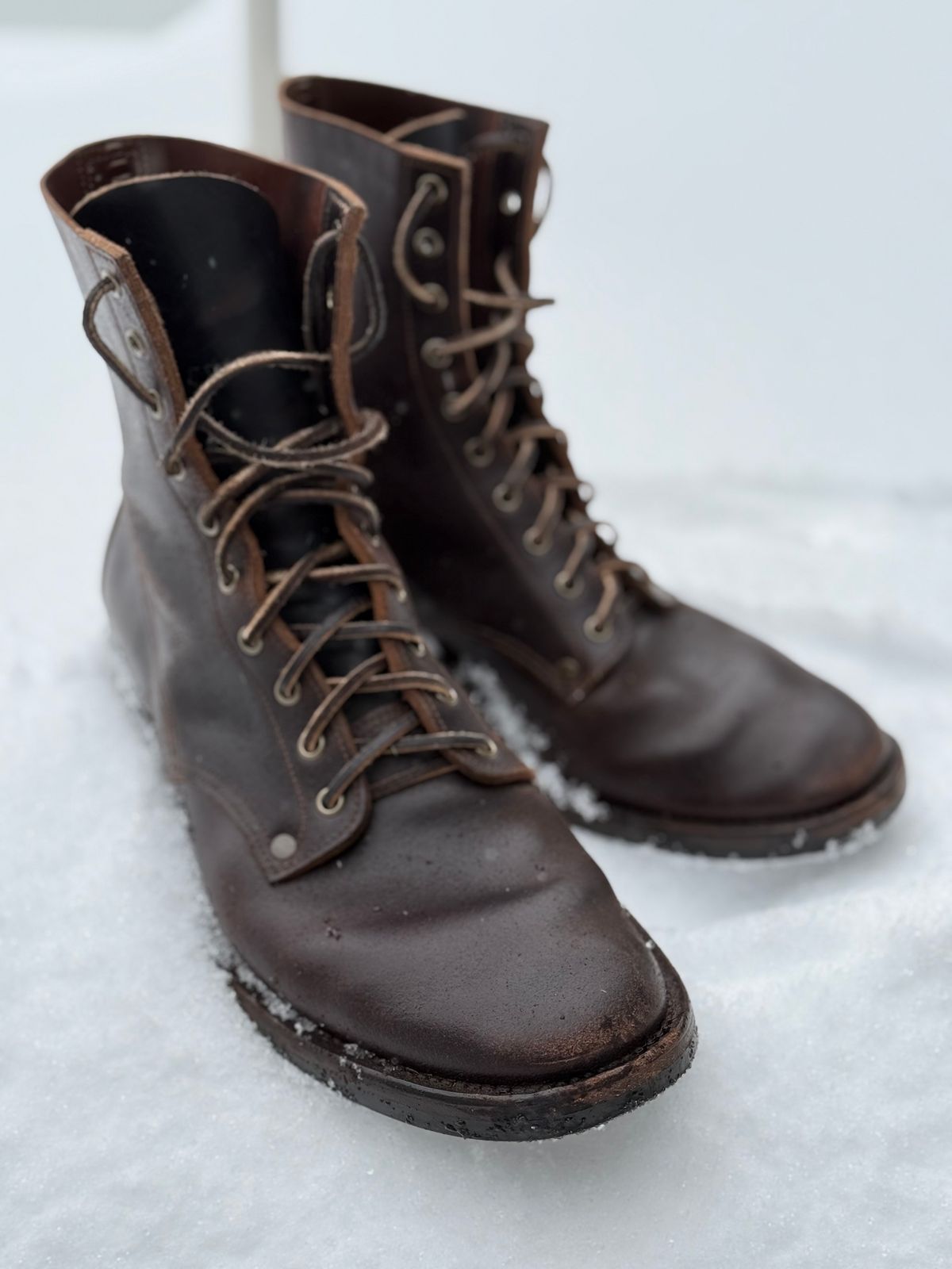 Photo by Behethan on January 5, 2025 of the NF Bootmaker Belmont Boot in Horween Brown Courtland Chromexcel.