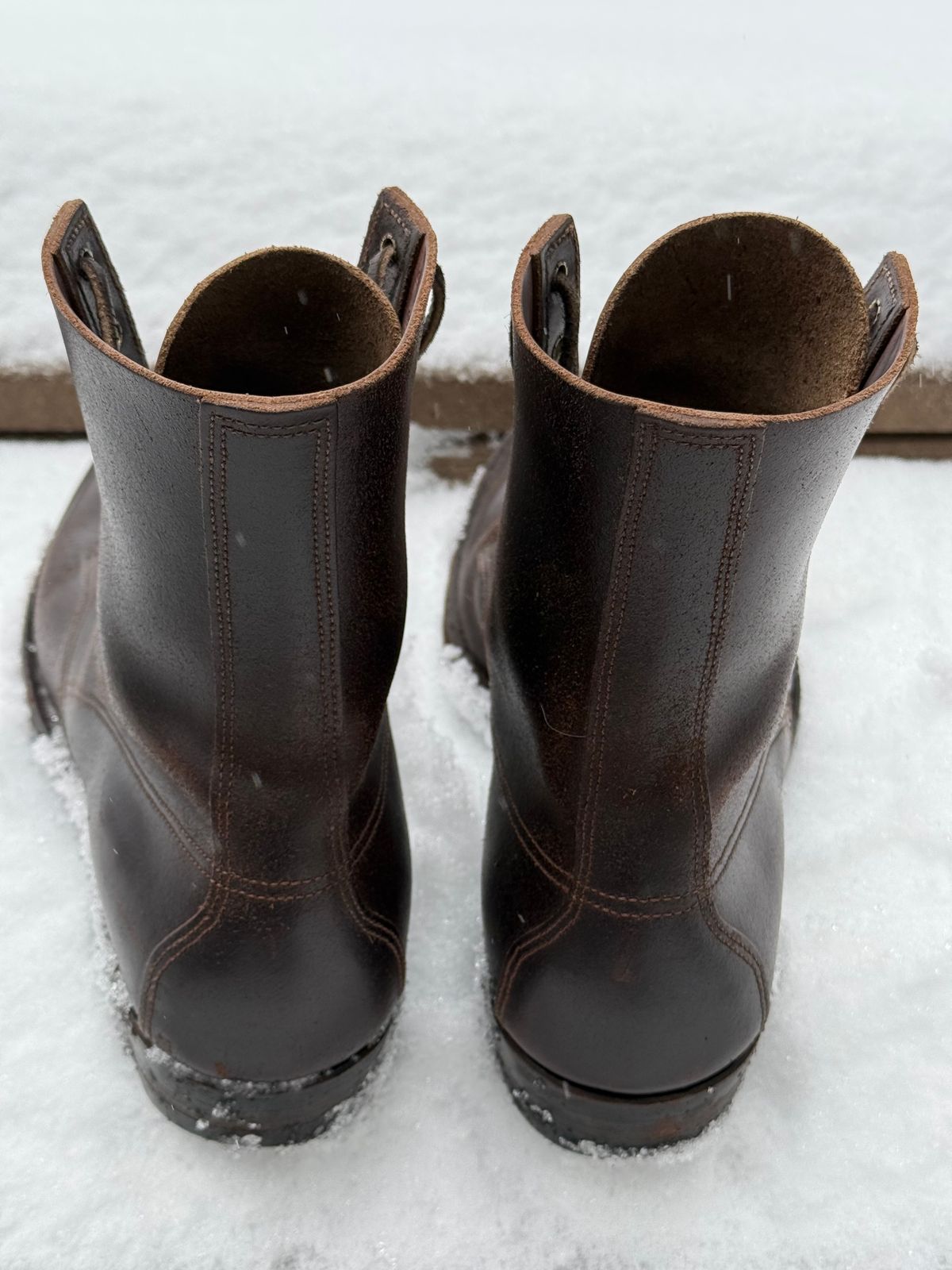 Photo by Behethan on January 5, 2025 of the NF Bootmaker Belmont Boot in Horween Brown Courtland Chromexcel.