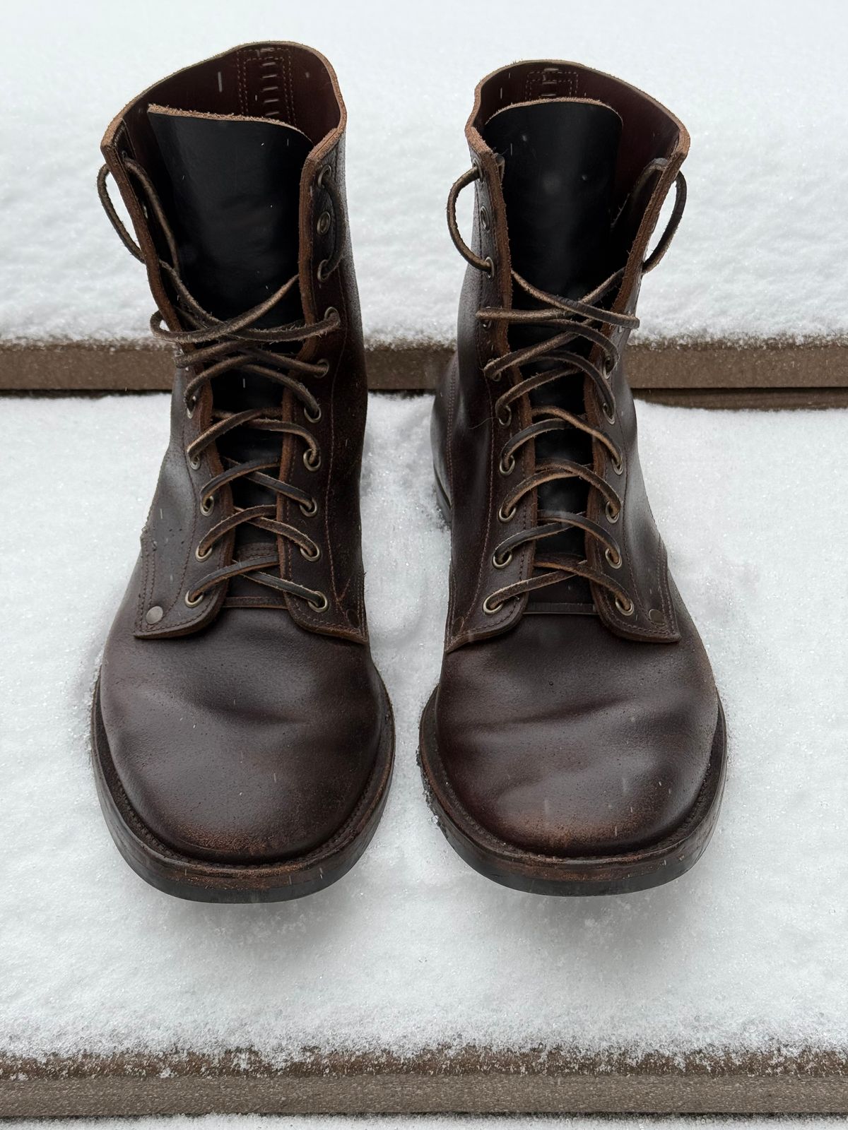 Photo by Behethan on January 5, 2025 of the NF Bootmaker Belmont Boot in Horween Brown Courtland Chromexcel.