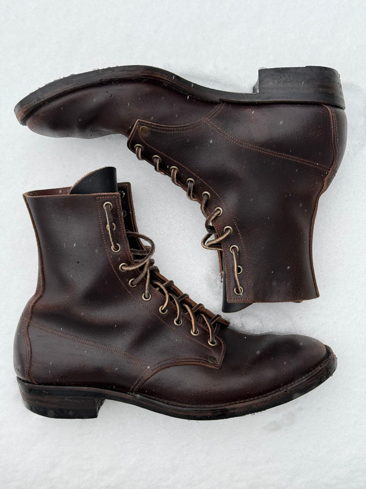 Photo by Behethan on January 5, 2025 of the NF Bootmaker Belmont Boot in Horween Brown Courtland Chromexcel.