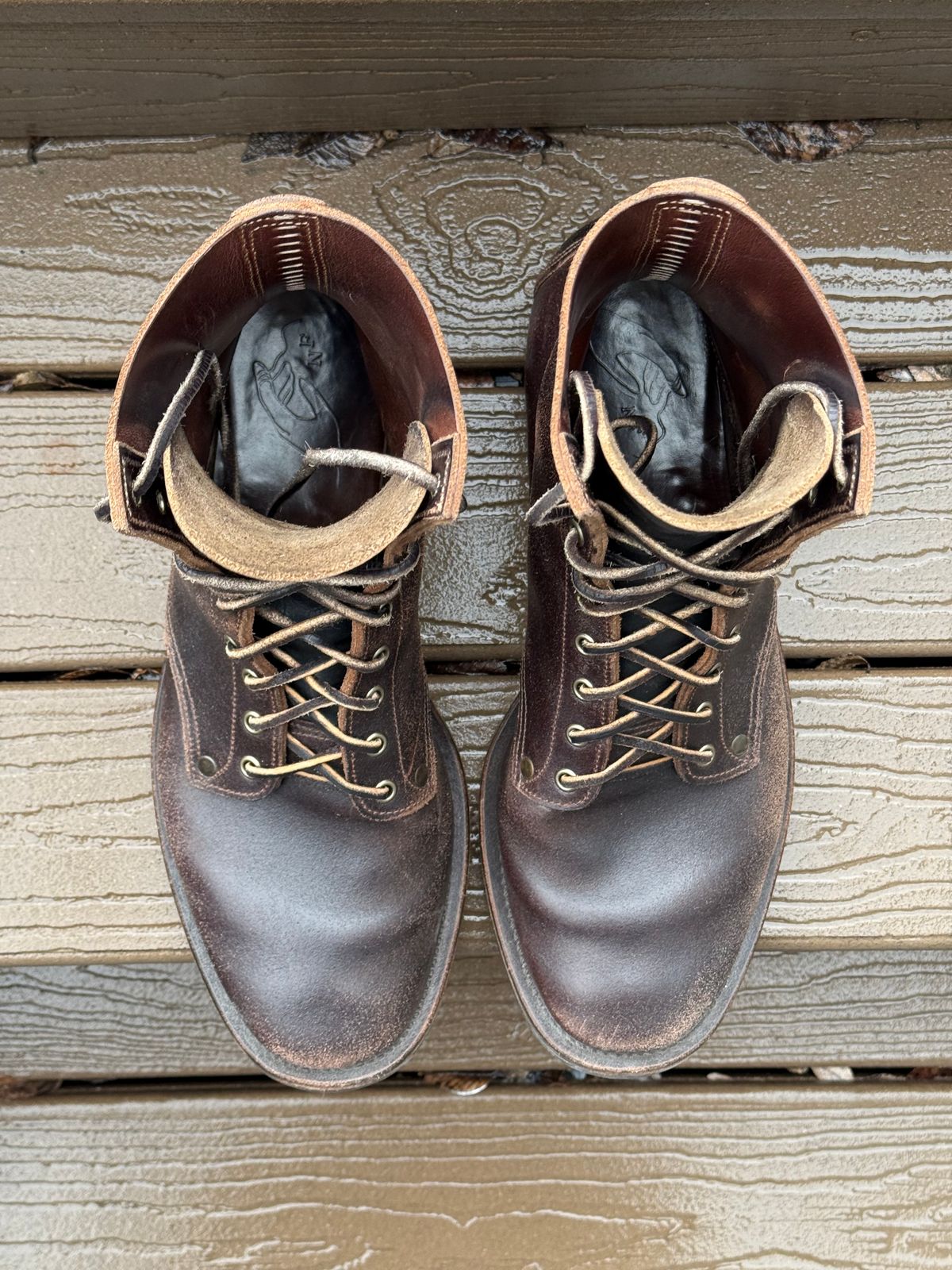 Photo by Behethan on February 5, 2025 of the NF Bootmaker Belmont Boot in Horween Brown Courtland Chromexcel.