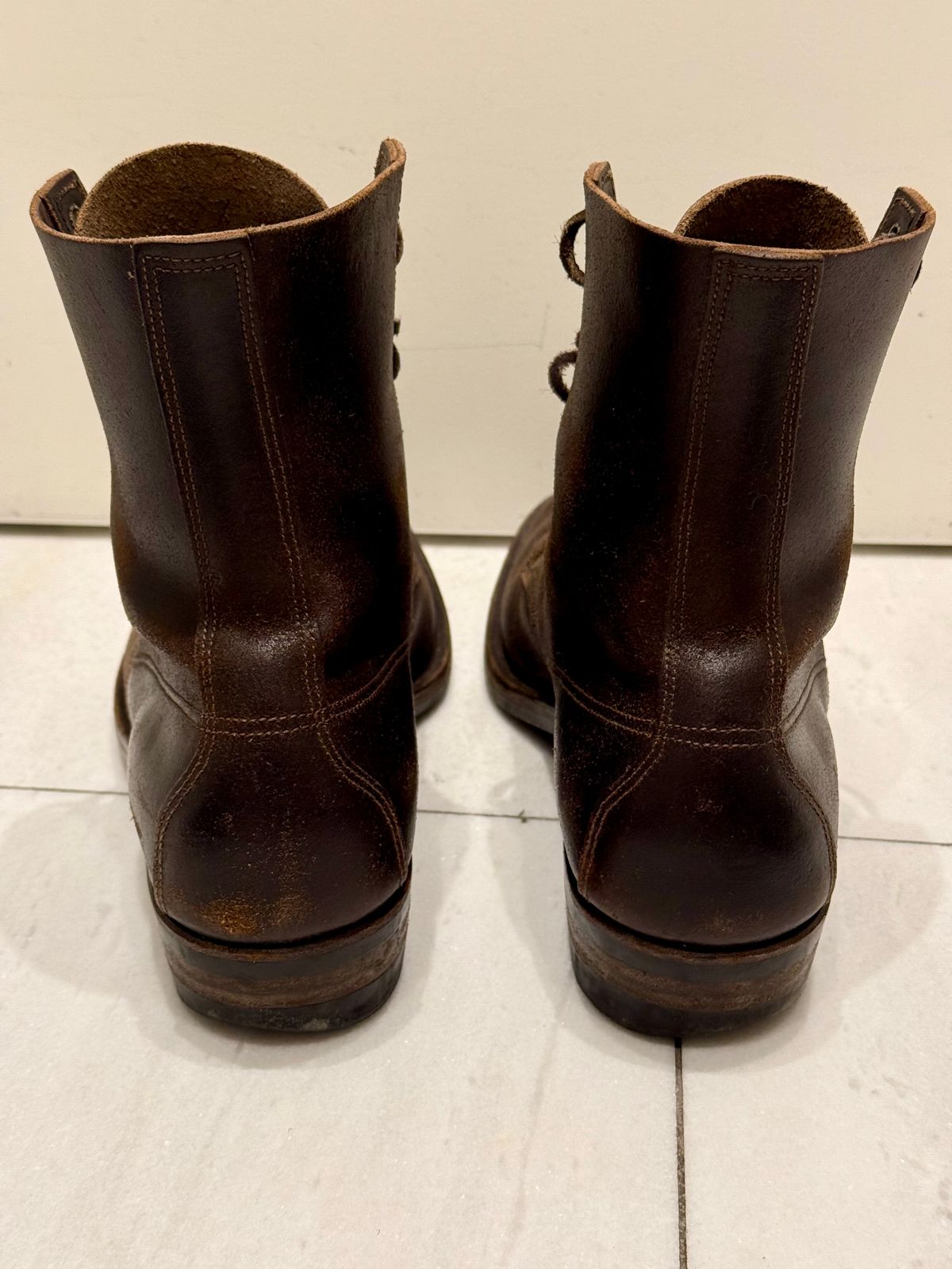 Photo by Behethan on March 5, 2025 of the NF Bootmaker Belmont Boot in Horween Brown Courtland Chromexcel.