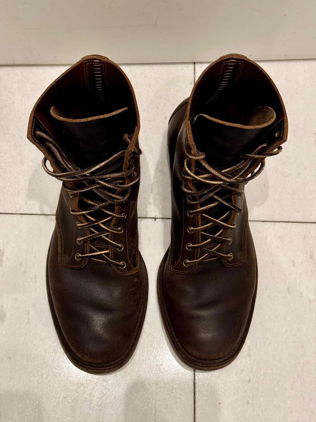 Photo by Behethan on March 5, 2025 of the NF Bootmaker Belmont Boot in Horween Brown Courtland Chromexcel.