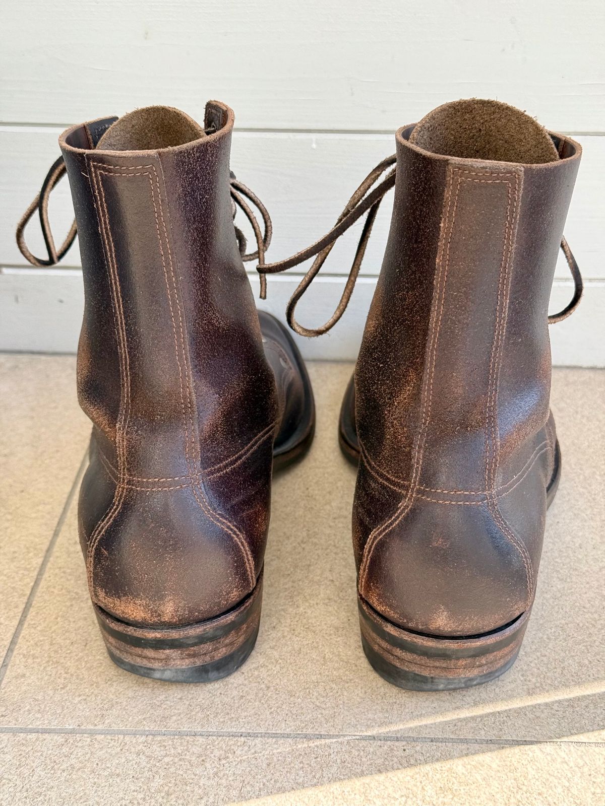 Photo by Behethan on April 5, 2025 of the NF Bootmaker Belmont Boot in Horween Brown Courtland Chromexcel.