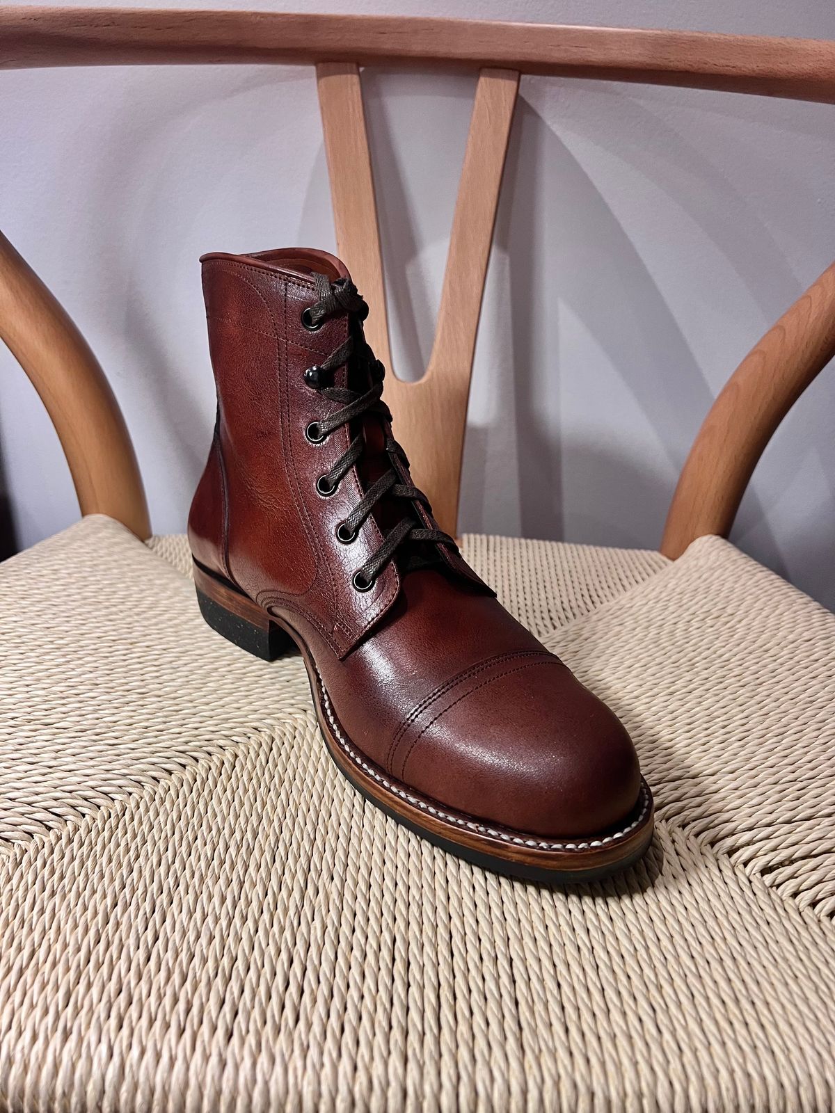 Photo by jperera on November 9, 2023 of the Perera Shoemaker Field Boot in Conceria Walpier Ghost Buttero.