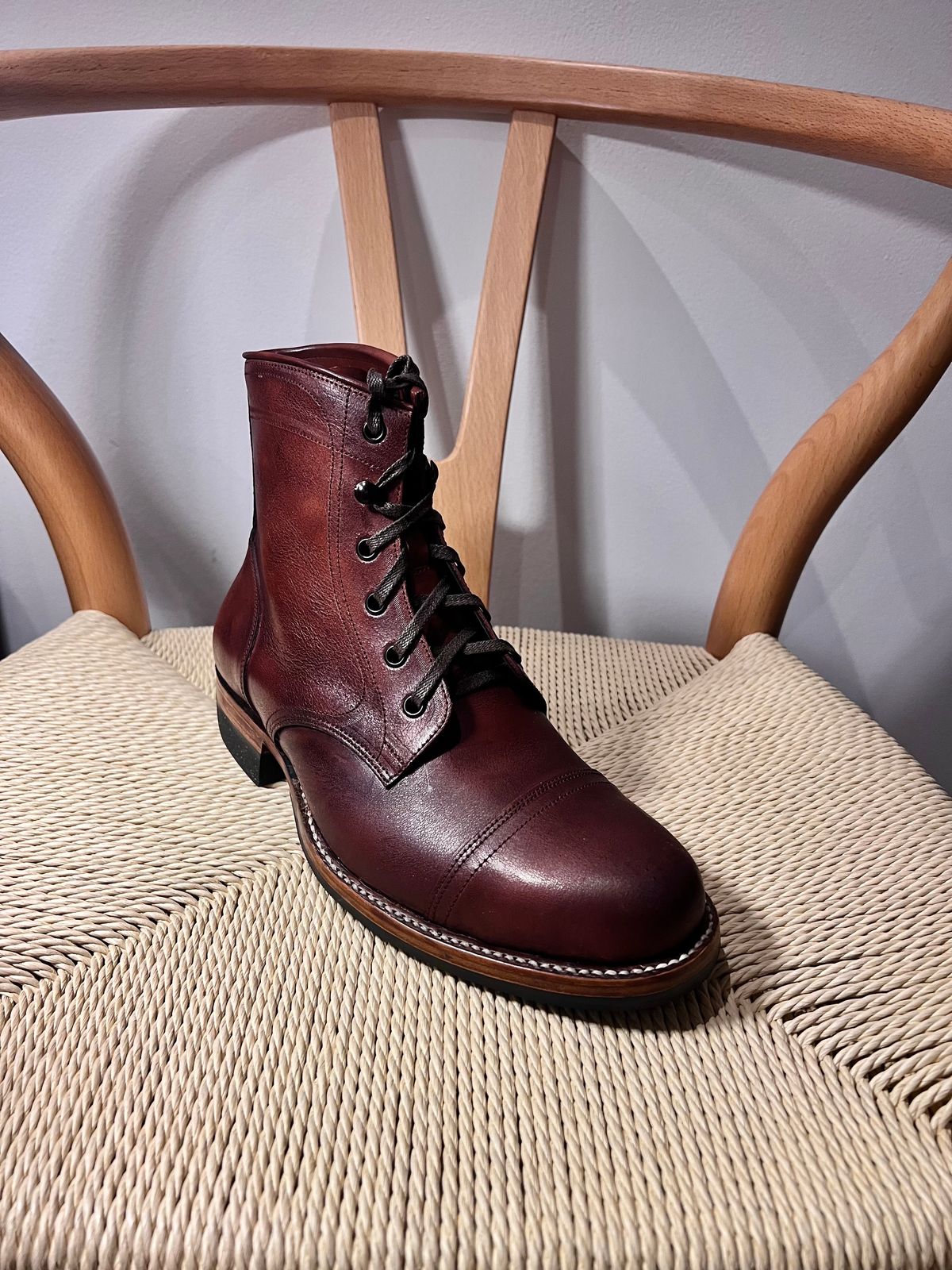 Photo by jperera on November 9, 2023 of the Perera Shoemaker Field Boot in Conceria Walpier Ghost Buttero.