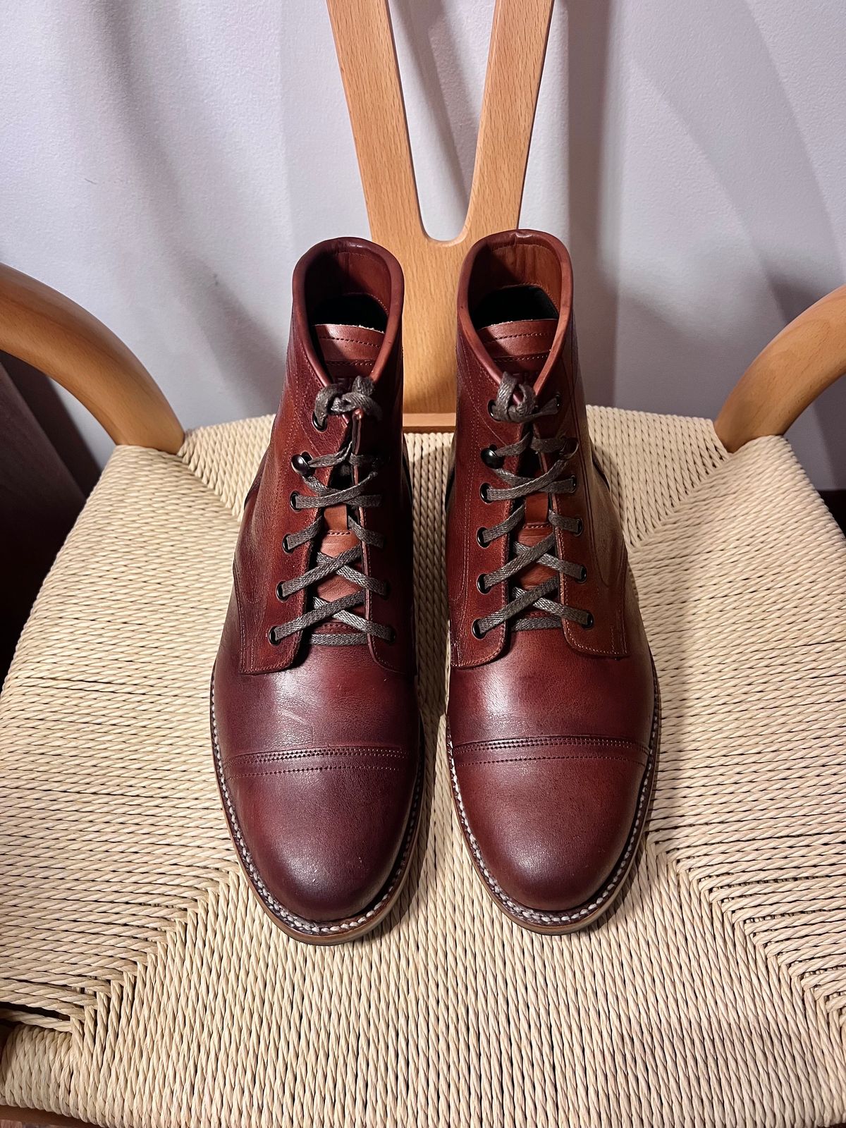 Photo by jperera on November 9, 2023 of the Perera Shoemaker Field Boot in Conceria Walpier Ghost Buttero.