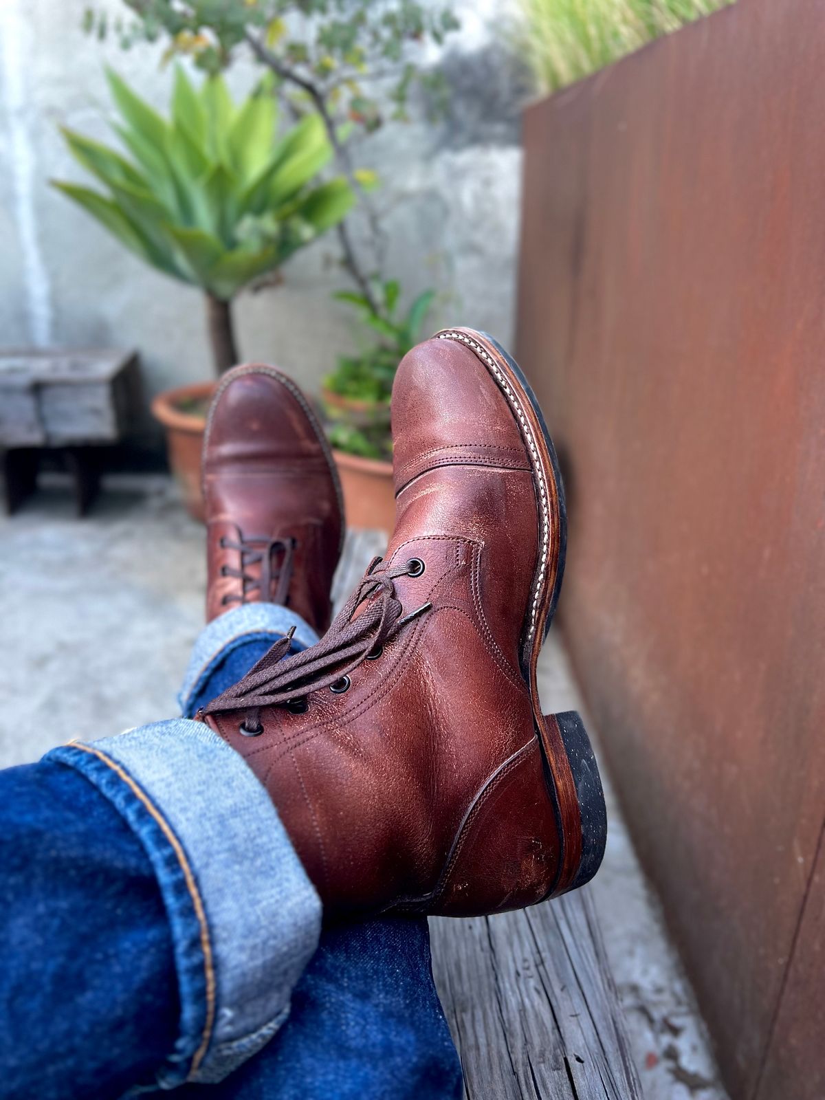 Photo by jperera on November 11, 2023 of the Perera Shoemaker Field Boot in Conceria Walpier Ghost Buttero.
