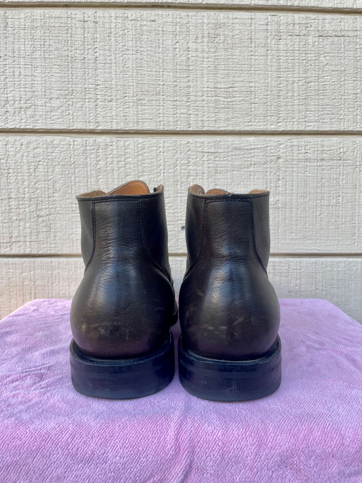 Photo by grantsyourguy on November 9, 2023 of the Viberg Service Boot BCT in Black Camel.