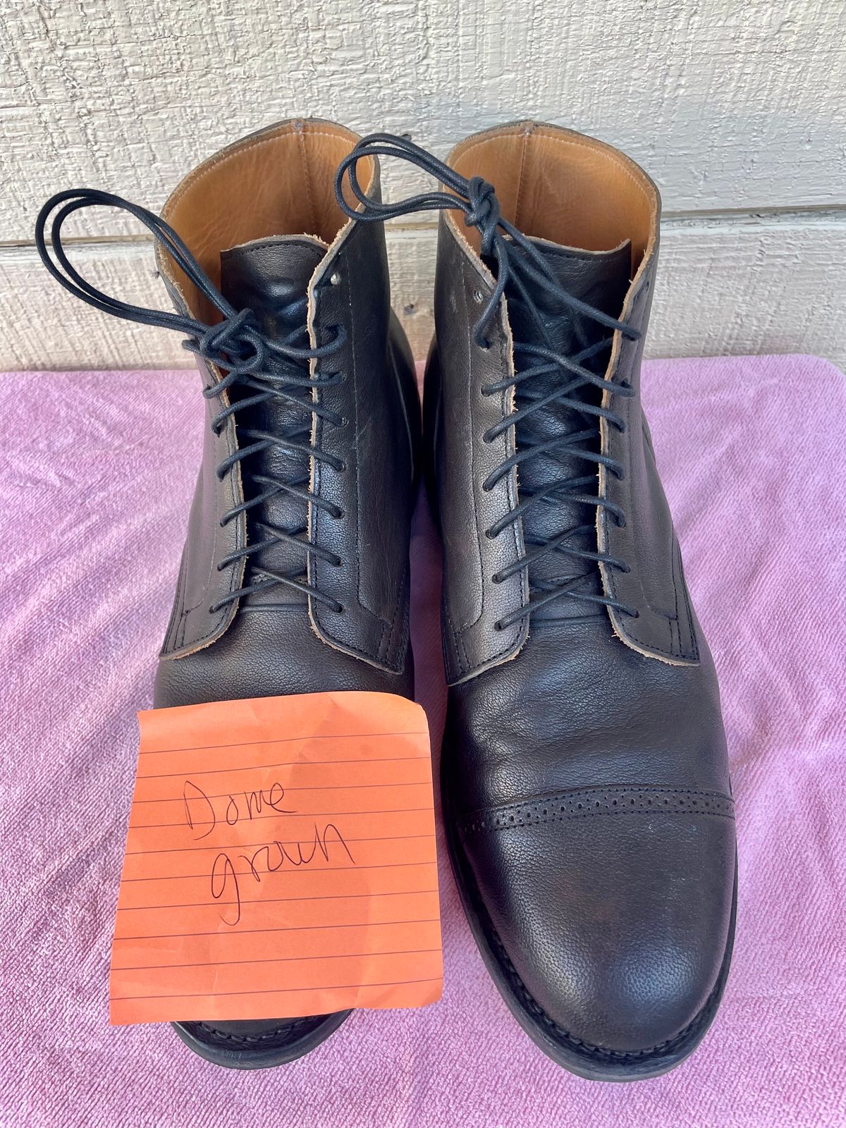Photo by grantsyourguy on November 9, 2023 of the Viberg Service Boot BCT in Black Camel.
