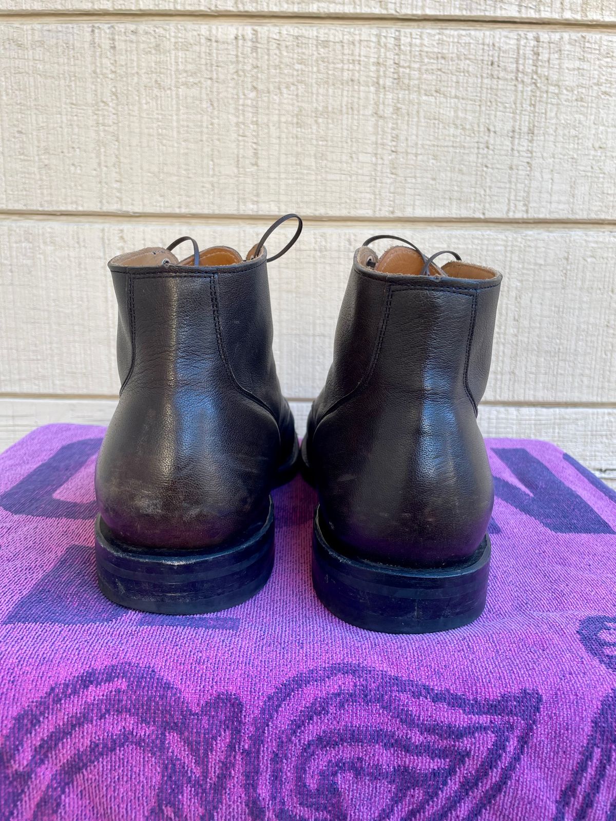 Photo by grantsyourguy on December 5, 2023 of the Viberg Service Boot BCT in Black Camel.