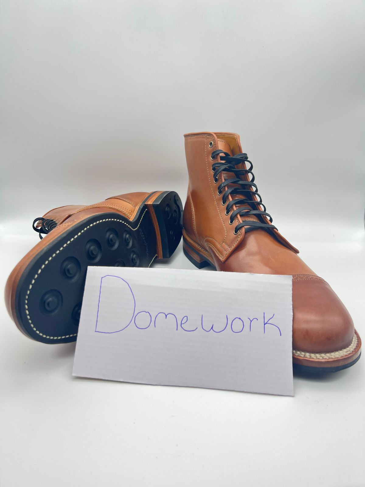 Photo by Thebootbum on October 5, 2022 of the Viberg Service Boot BCT in Horween Natural Shell Cordovan.