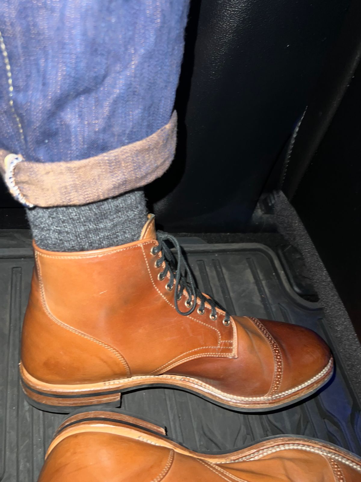 Photo by Thebootbum on March 5, 2023 of the Viberg Service Boot BCT in Horween Natural Shell Cordovan.