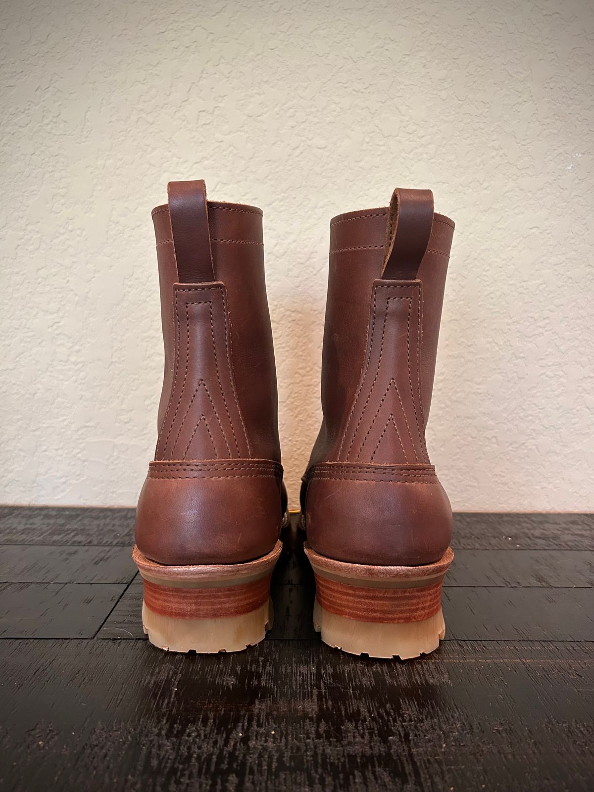 Photo by Lumberman on October 1, 2023 of the Nicks Moc Toe in Seidel 1964 Brown.