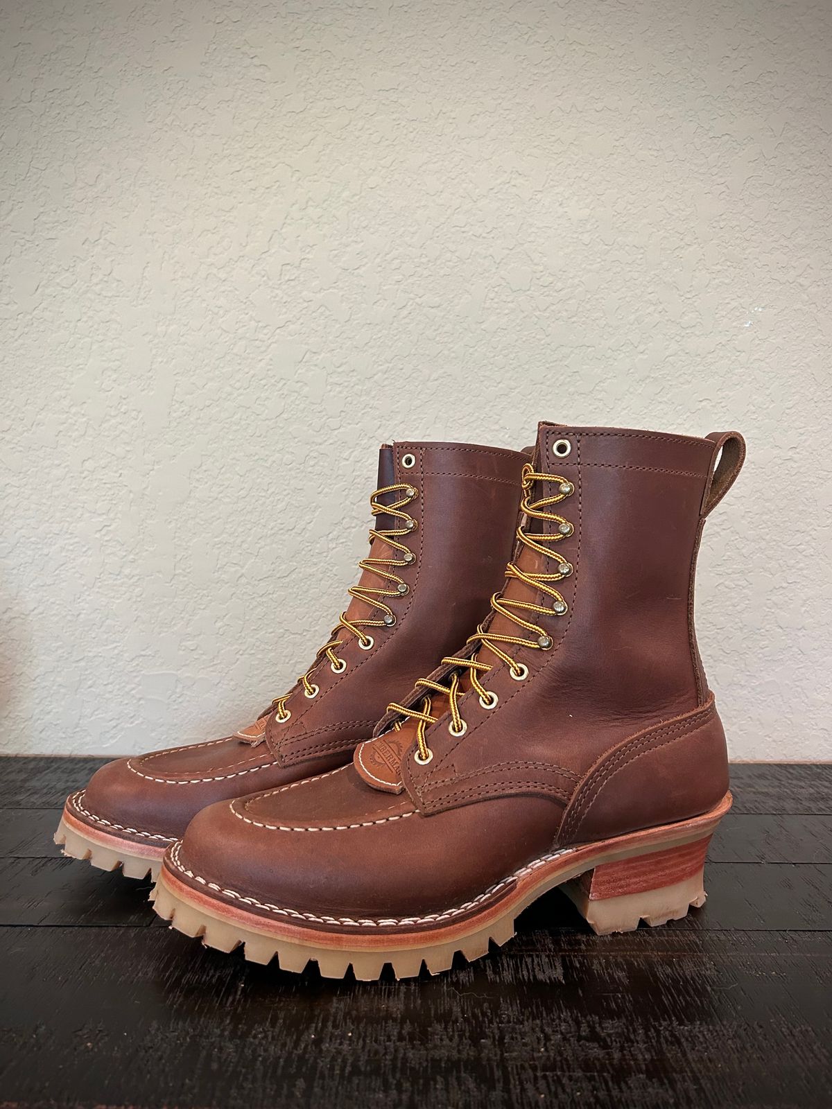 Photo by Lumberman on October 1, 2023 of the Nicks Moc Toe in Seidel 1964 Brown.