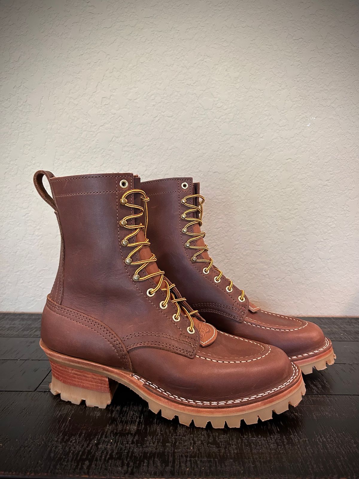 Photo by Lumberman on October 1, 2023 of the Nicks Moc Toe in Seidel 1964 Brown.