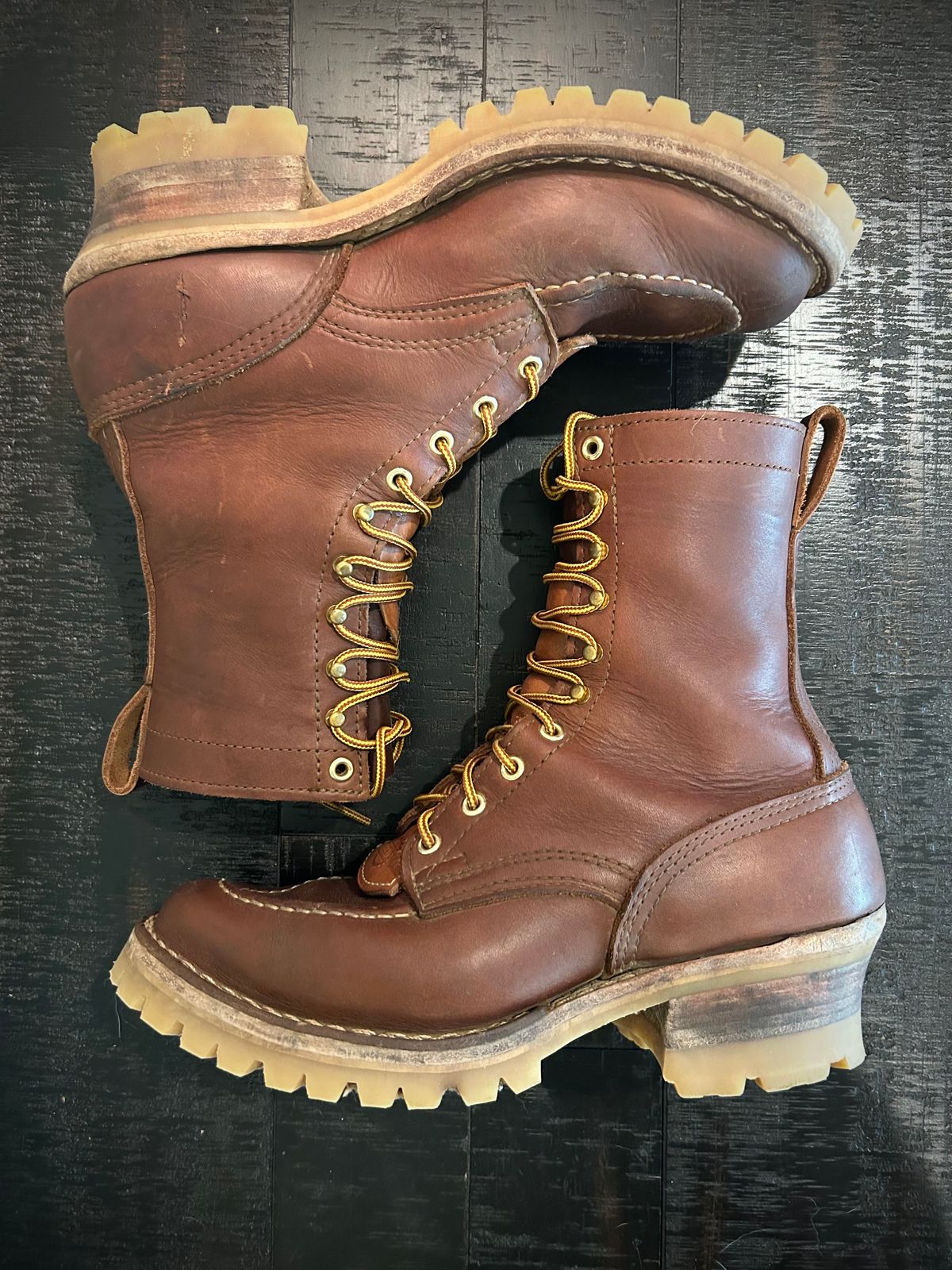 Photo by Lumberman on November 4, 2023 of the Nicks Moc Toe in Seidel 1964 Brown.