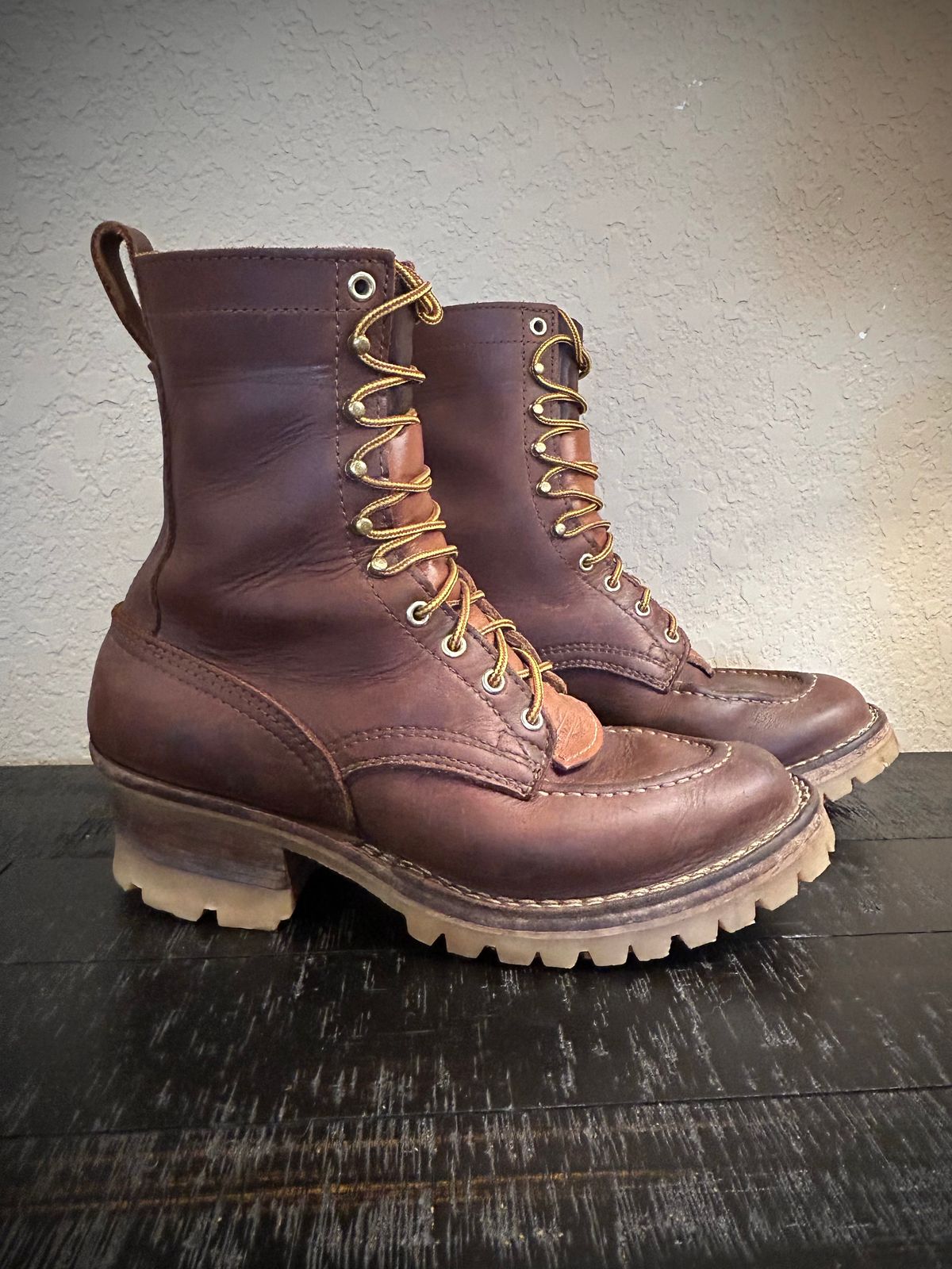 Photo by Lumberman on December 3, 2023 of the Nicks Moc Toe in Seidel 1964 Brown.