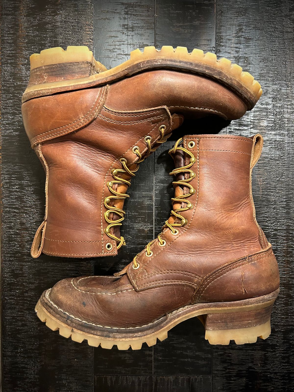 Photo by Lumberman on January 3, 2024 of the Nicks Moc Toe in Seidel 1964 Brown.