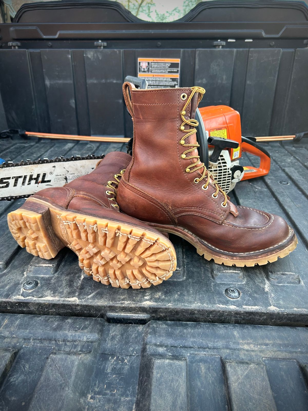 Photo by Lumberman on February 3, 2024 of the Nicks Moc Toe in Seidel 1964 Brown.