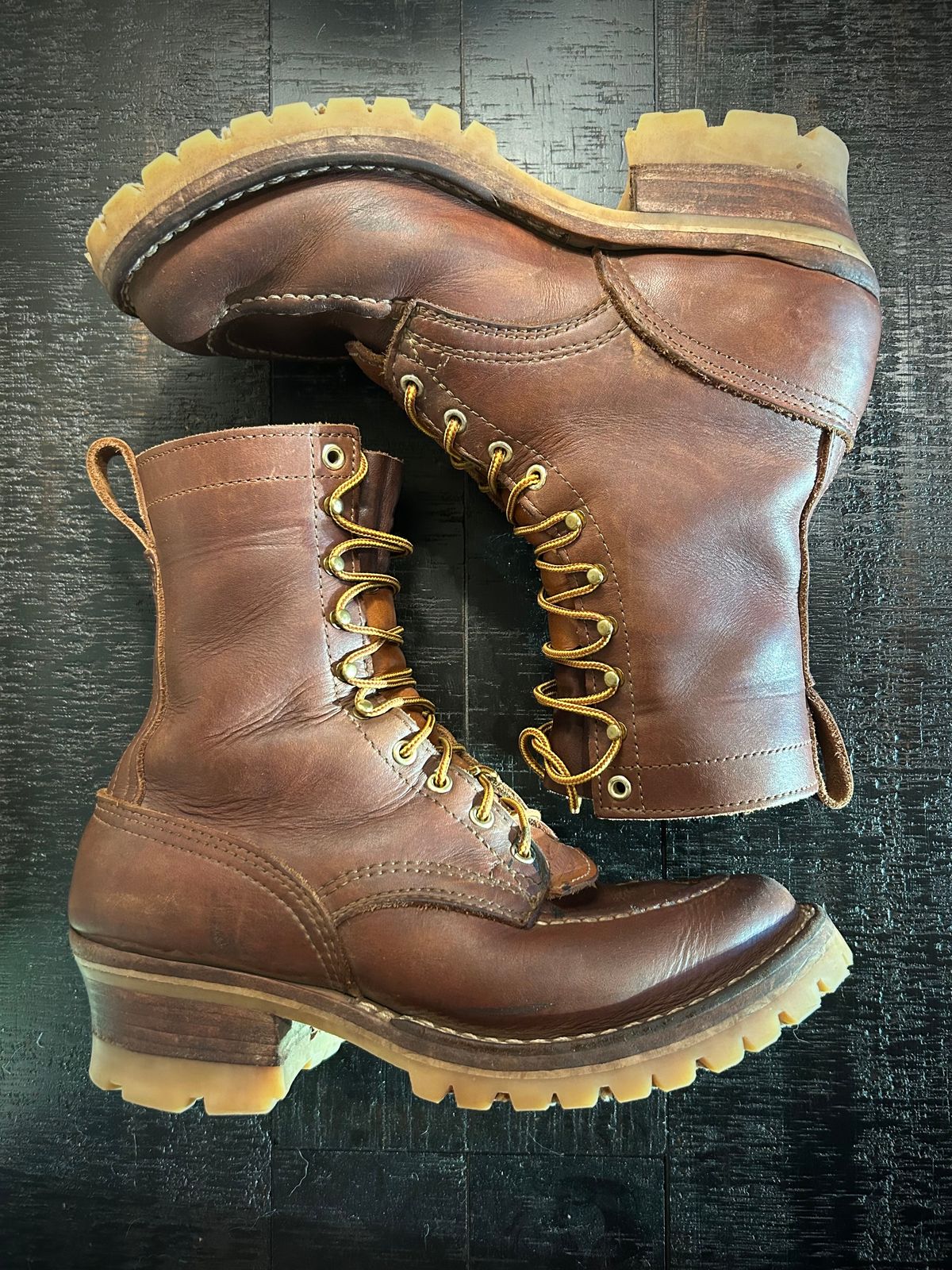Photo by Lumberman on February 3, 2024 of the Nicks Moc Toe in Seidel 1964 Brown.