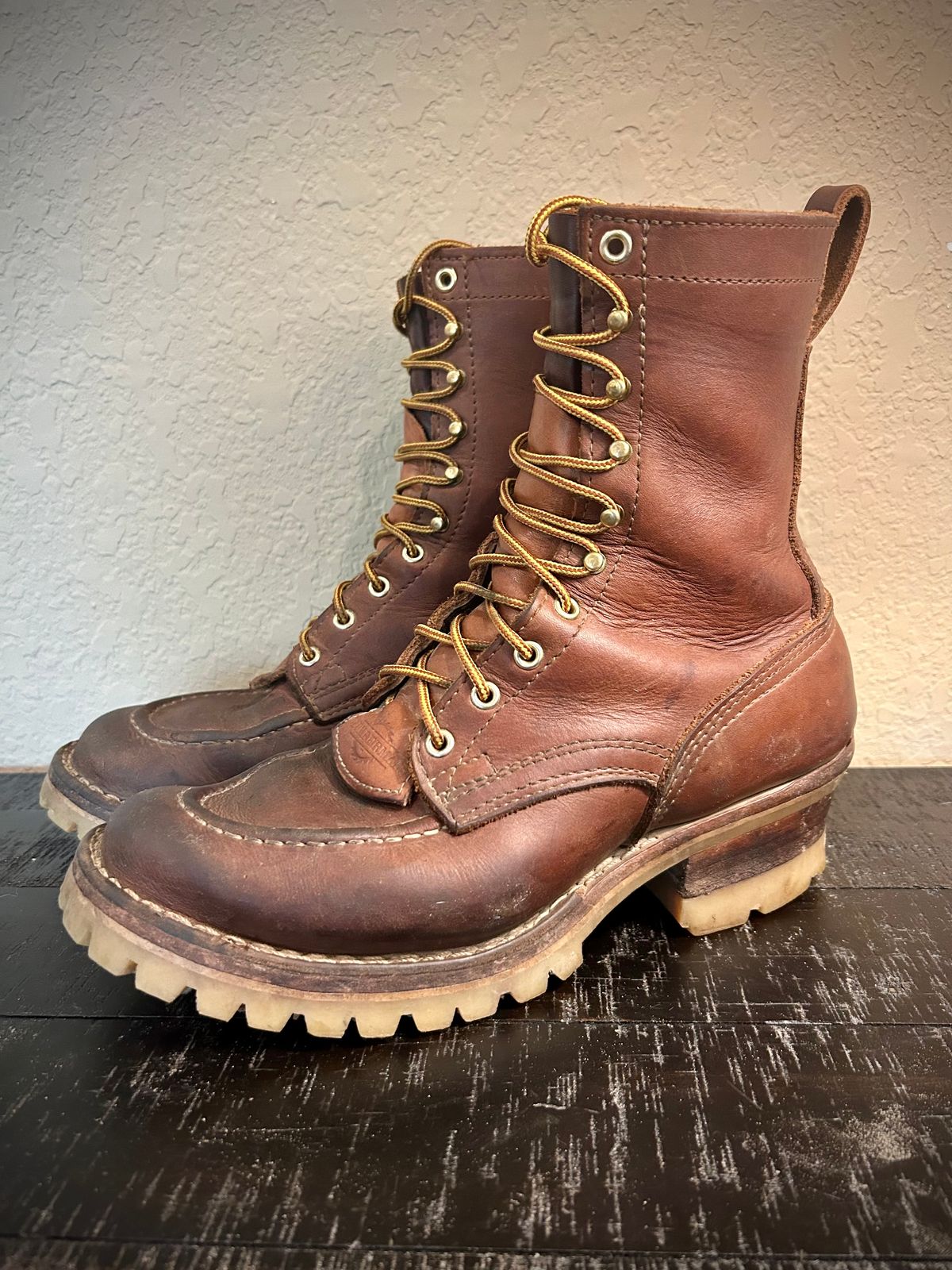 Photo by Lumberman on April 1, 2024 of the Nicks Moc Toe in Seidel 1964 Brown.