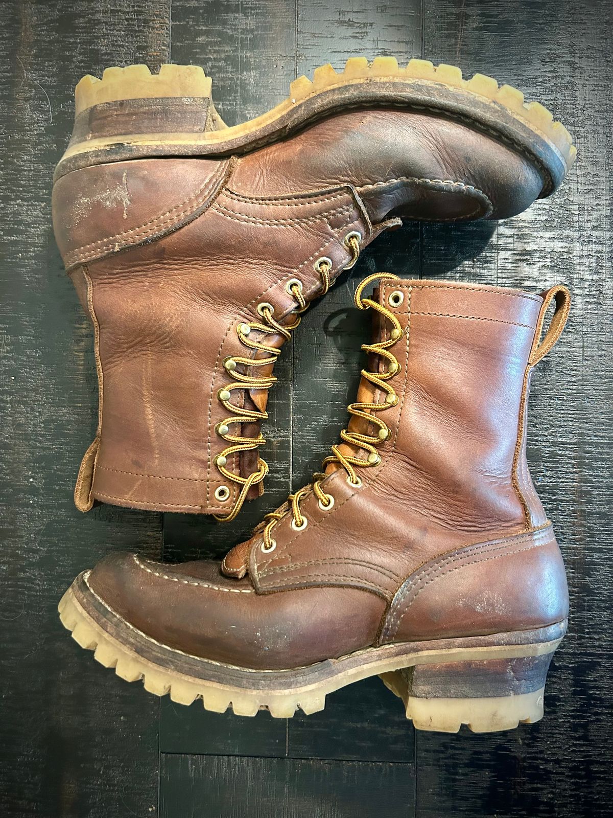 Photo by Lumberman on April 1, 2024 of the Nicks Moc Toe in Seidel 1964 Brown.