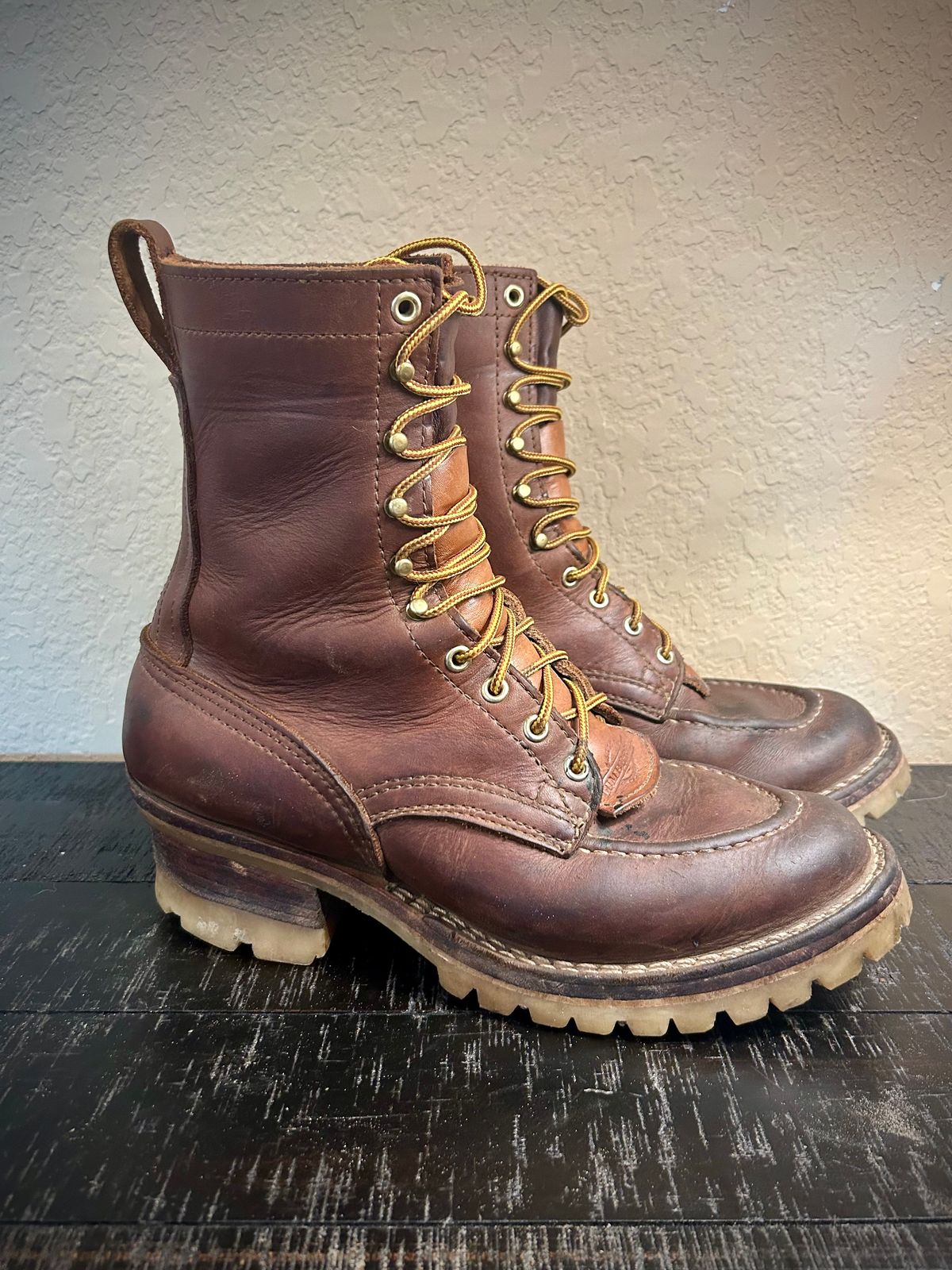 Photo by Lumberman on April 1, 2024 of the Nicks Moc Toe in Seidel 1964 Brown.