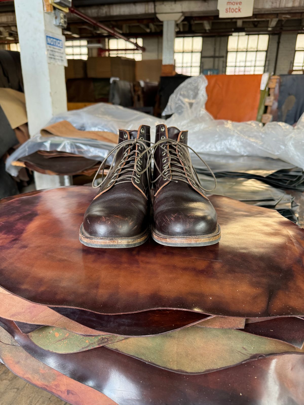 Photo by cordoman on November 6, 2023 of the Viberg Service Boot in Horween Brown Wooly.