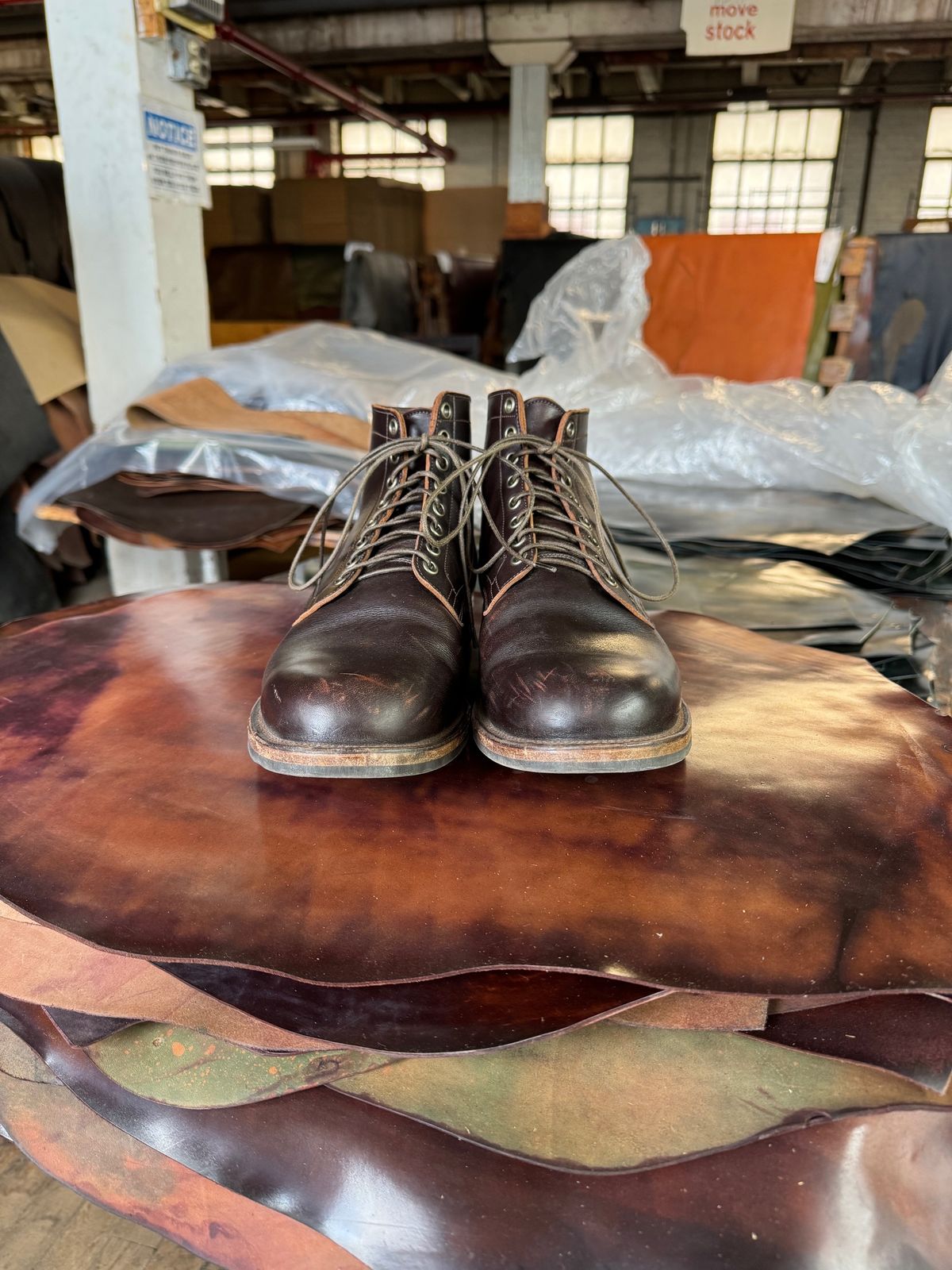 Photo by cordoman on November 6, 2023 of the Viberg Service Boot in Horween Brown Wooly.
