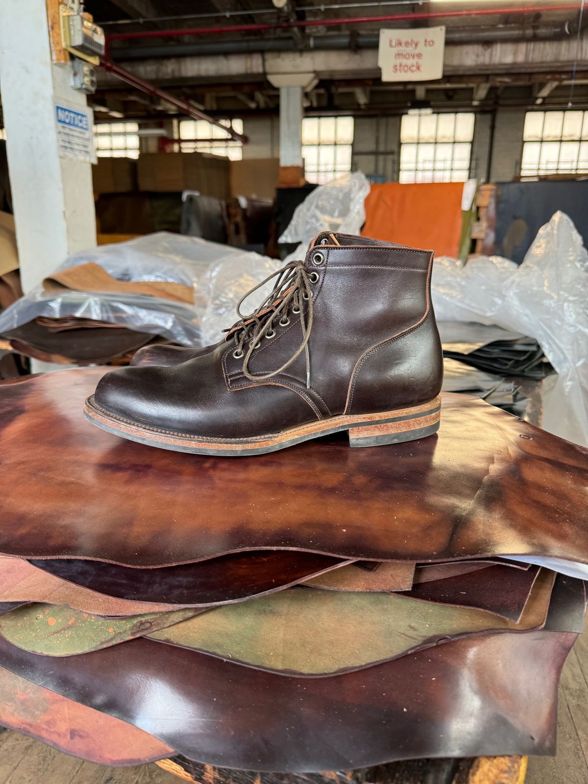 Photo by cordoman on November 6, 2023 of the Viberg Service Boot in Horween Brown Wooly.