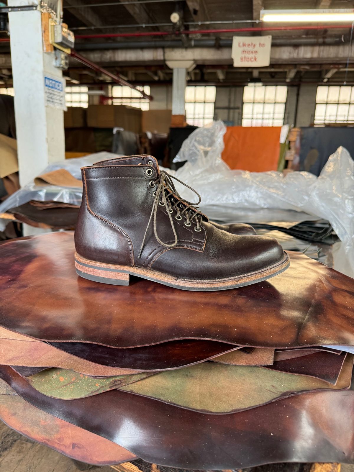 Photo by cordoman on November 6, 2023 of the Viberg Service Boot in Horween Brown Wooly.