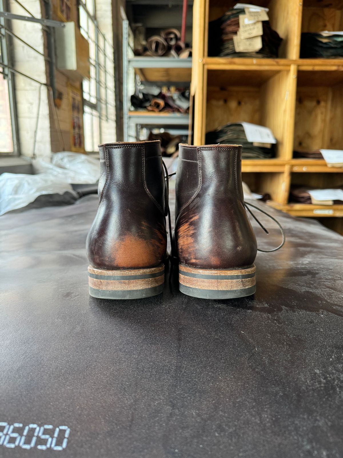 Photo by cordoman on February 5, 2024 of the Viberg Service Boot in Horween Brown Wooly.