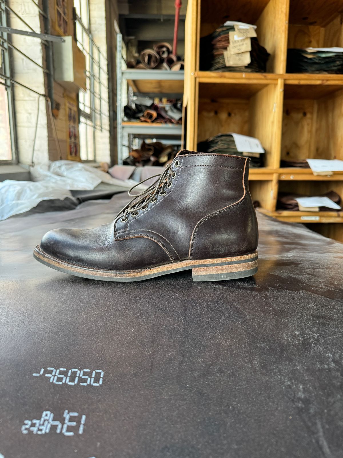 Photo by cordoman on February 5, 2024 of the Viberg Service Boot in Horween Brown Wooly.