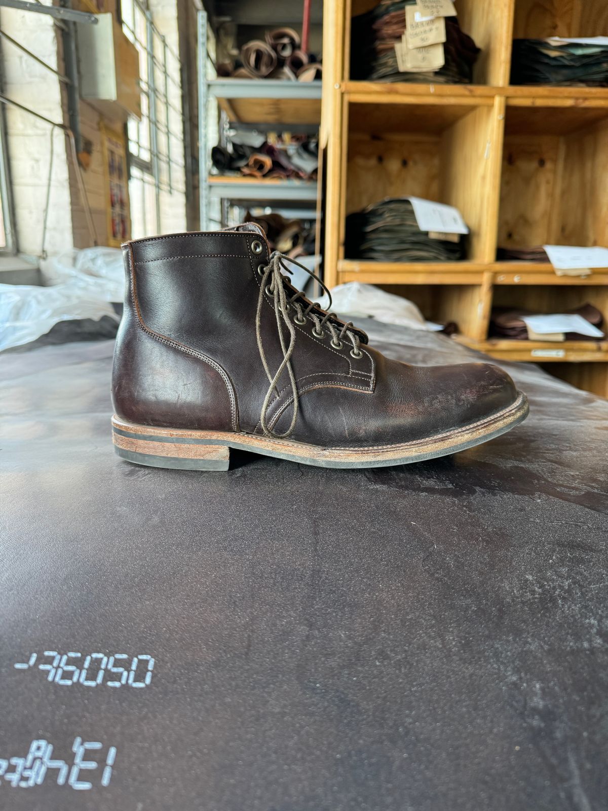Photo by cordoman on February 5, 2024 of the Viberg Service Boot in Horween Brown Wooly.