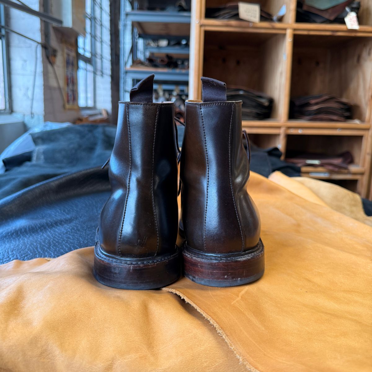 Photo by cordoman on December 4, 2024 of the Crockett & Jones Harlech in Horween Dark Cognac Shell Cordovan.