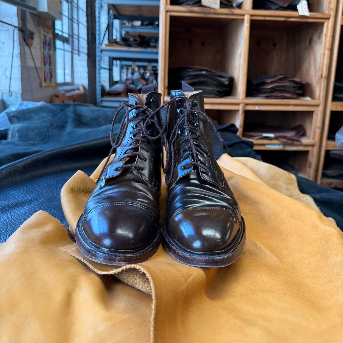 Photo by cordoman on December 4, 2024 of the Crockett & Jones Harlech in Horween Dark Cognac Shell Cordovan.