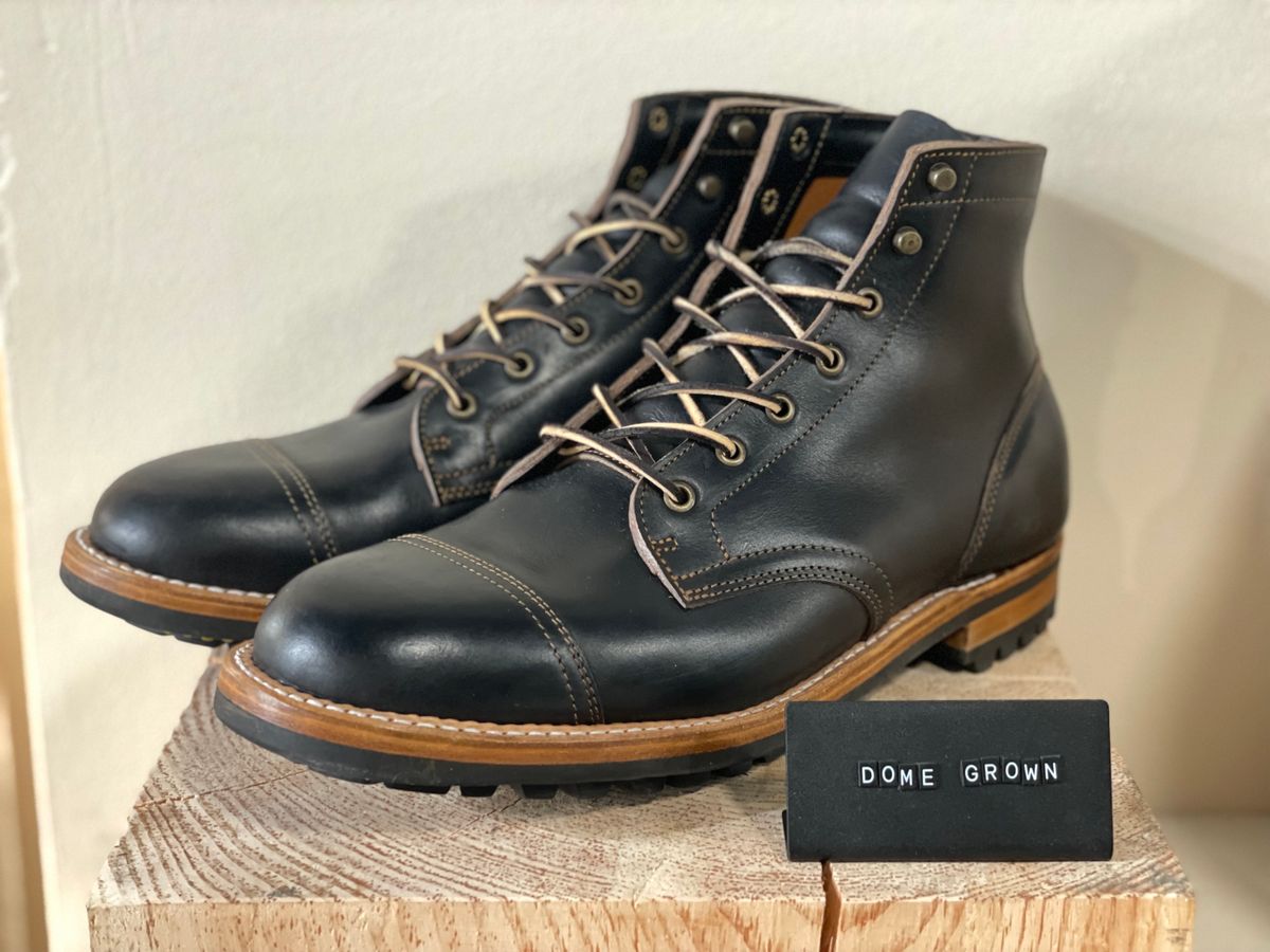 Photo by Landric on November 5, 2023 of the Truman Cap Toe Boot in Black Teacore.