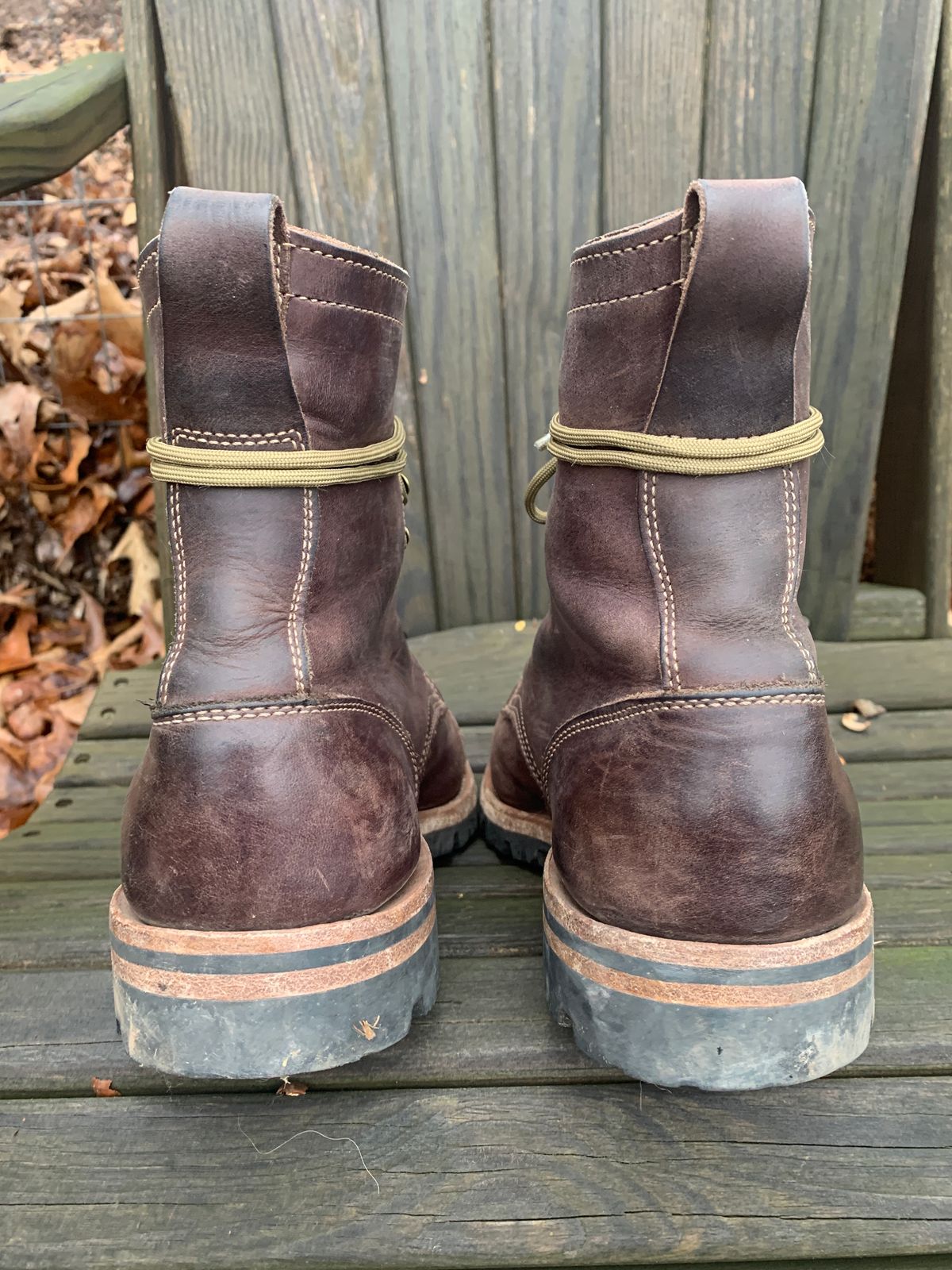 Photo by tinytopey on January 4, 2023 of the Truman Upland Boot in Horween Java Predator.